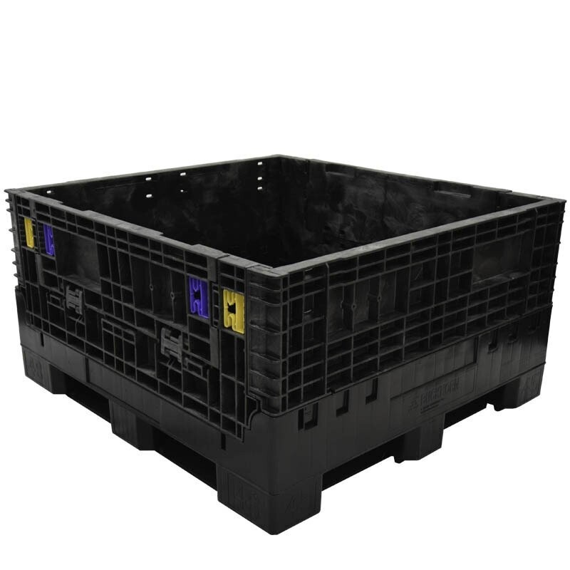 DuraGreen 45" x 48" x 25" Extra-Duty Collapsible Bulk Container (2 Doors)
