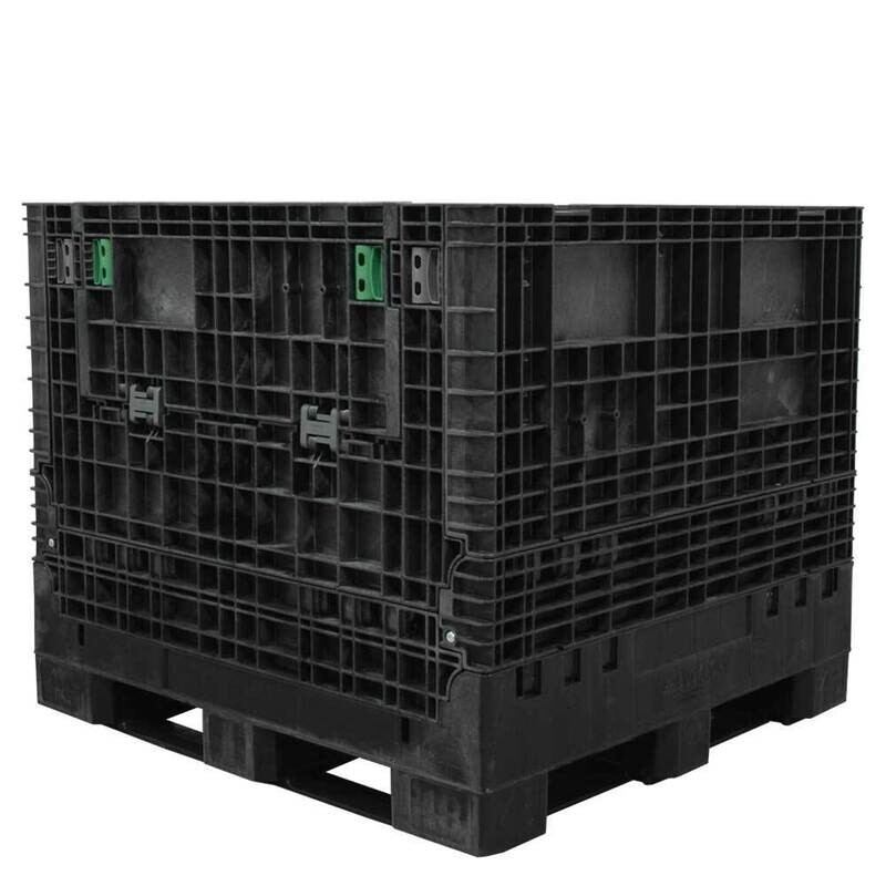 Buckhorn 45" x 48" x 41" Solid Floor Collapsible Bulk Container (2 Doors)