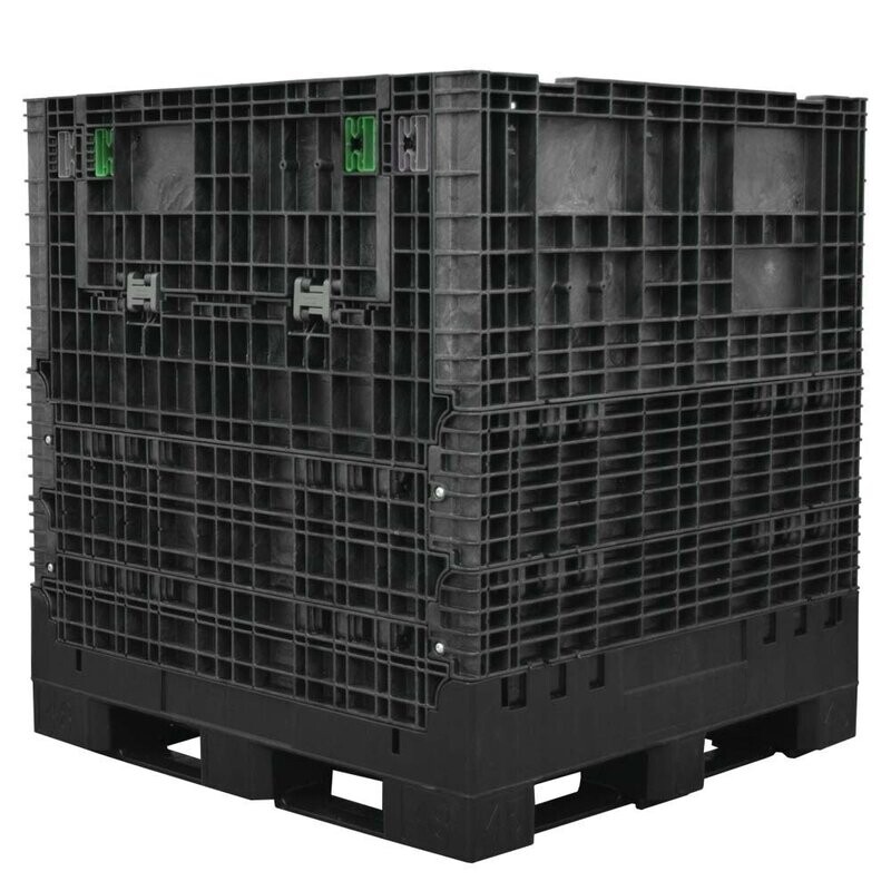 Buckhorn 45" x 48" x 51" Solid Floor Collapsible Bulk Container (2 Doors)