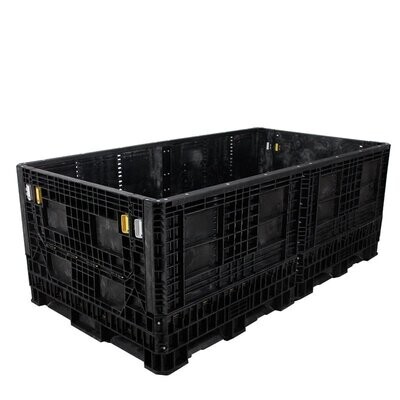 Contenedor bulk plegable de largo extendido de 90" x 48" x 34" DuraGreen (2 puertas)