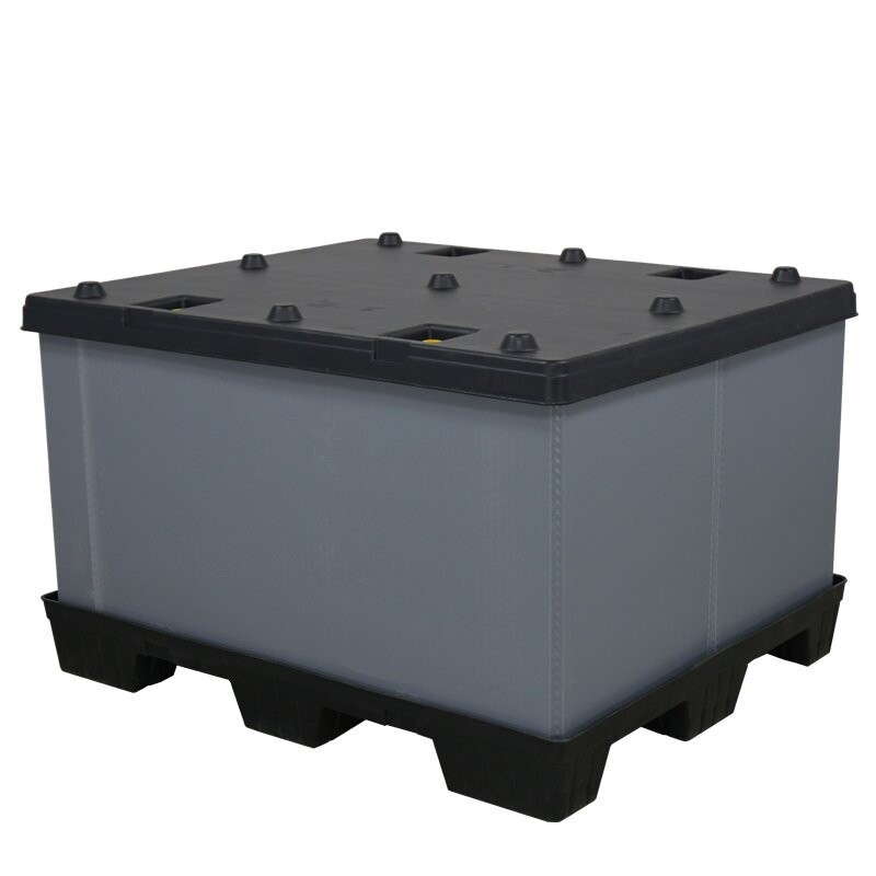 DuraGreen 40" x 48" x 30" Plastic Pallet Pack Container