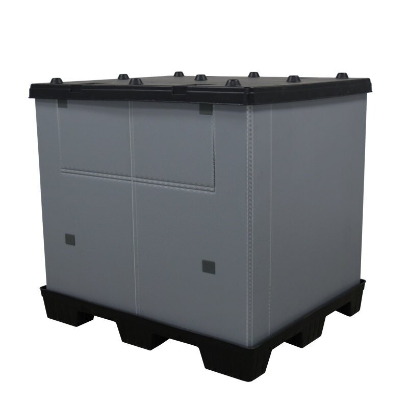 WHAM 62L Heavy Duty Stackable Storage Box With Lid - Made From 100% Recycled Plastic - Black
