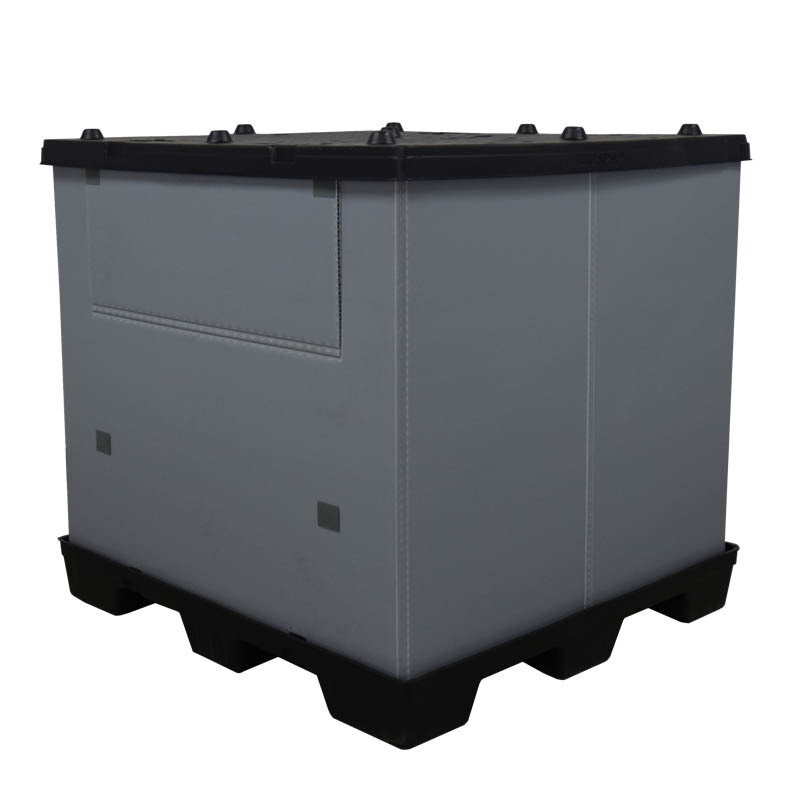DuraGreen 45" x 48" x 45" Plastic Pallet Pack Container (1 Door)