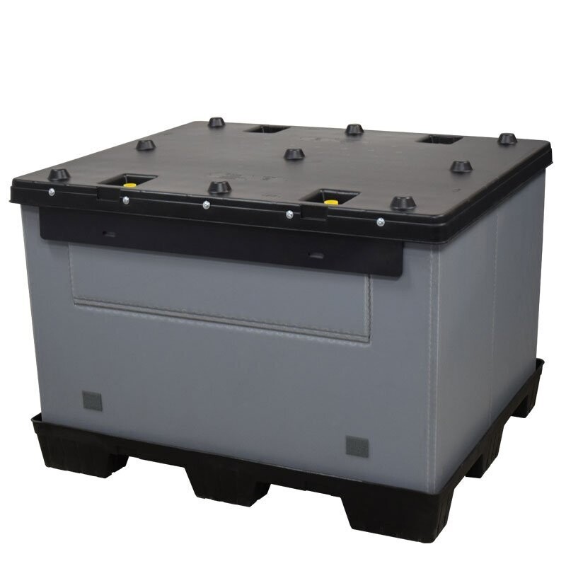Contenedor caja-palet todo en uno de 40" x 48" x 34" DuraGreen