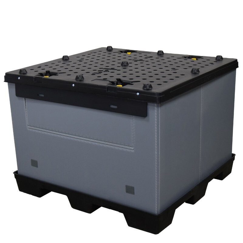 Contenedor caja-palet todo en uno de 45" x 48" x 34" DuraGreen