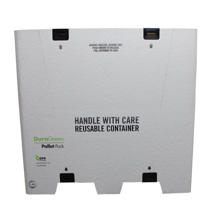 Pared para contenedor para caja-palet, de 40" x 48" x 45", DuraGreen (1 puertas)