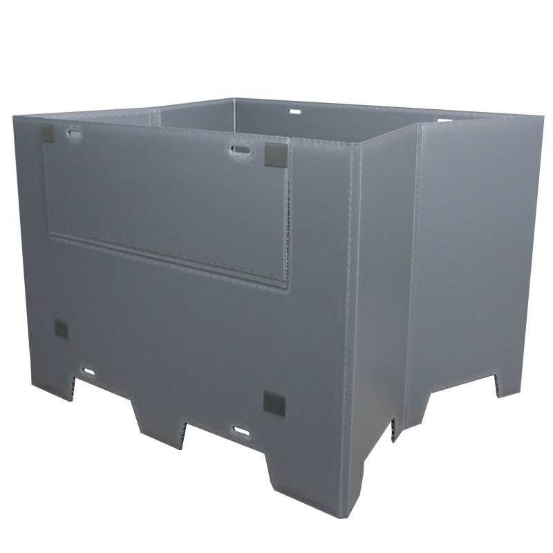 Pared de plástico para contenedor caja-palet de 45" x 48" x 45" DuraGreen (1 puerta)