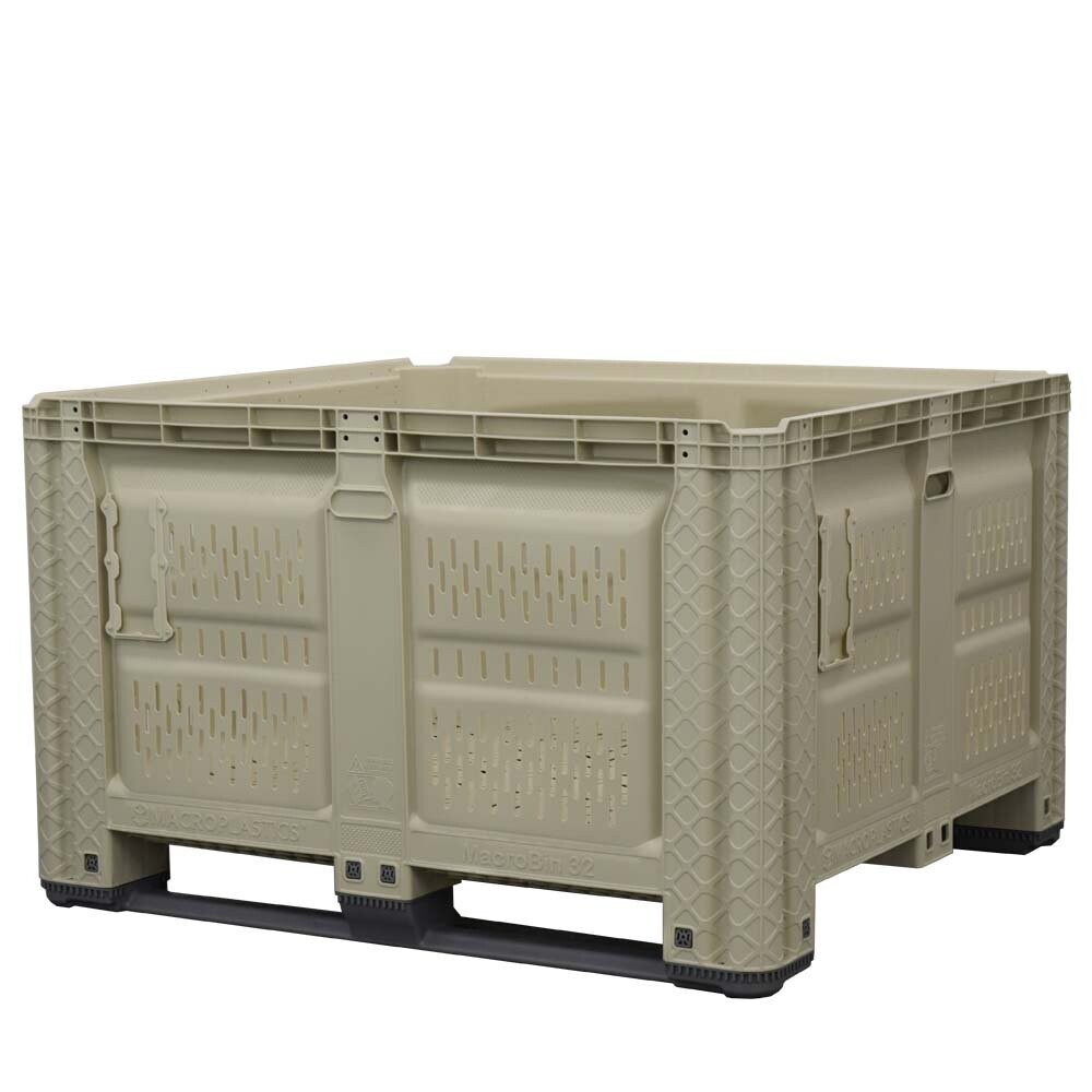 DuraGreen 45" x 48" x 30" Vented Bulk Bin Container