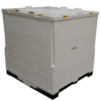 Contenedor IBC plegable de 45" x 48" x 48" para 315 galones DuraGreen (descarga superior)