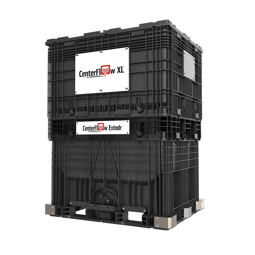 Buckhorn 57 x 45 x 74 Hopper Bottom Pro Box Bulk Seed Container With Lid