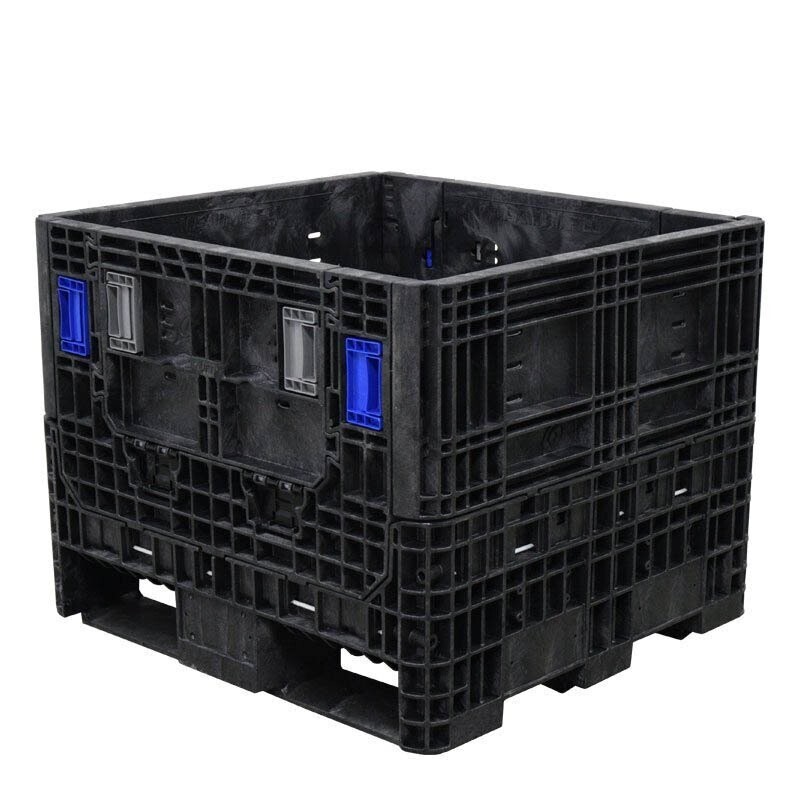 Ropak 30" x 32" x 25" Heavy-Duty Collapsible Bulk Container (2 Doors)