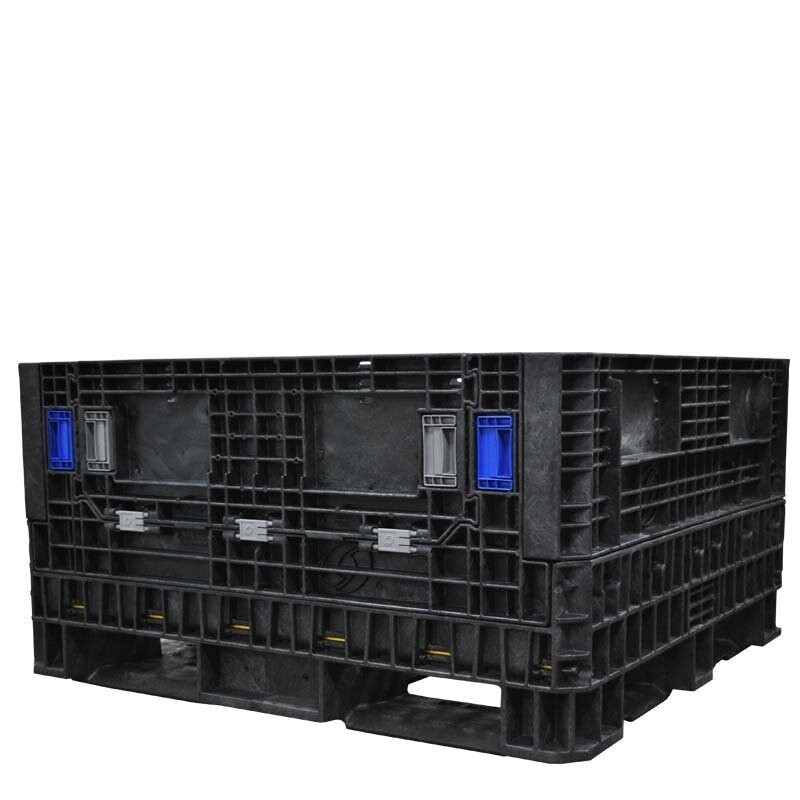 Ropak 45" x 48" x 25" Heavy-Duty Collapsible Bulk Container (2 Doors)
