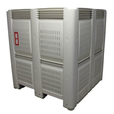 Contenedor para granel con ventilación para agricultura de 48" x 48" x 53" Macro MacroBin 48-FV