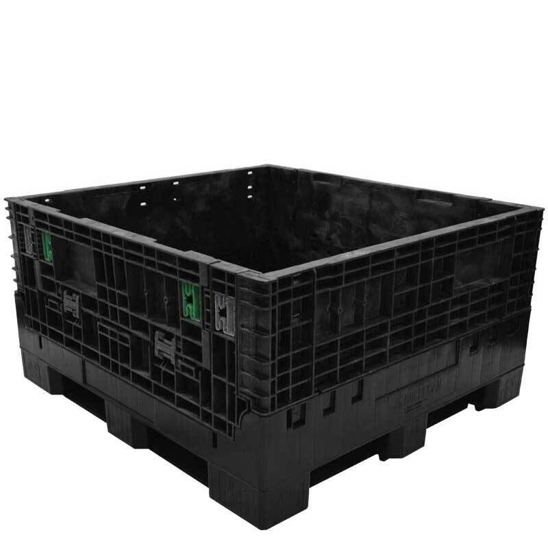 DuraGreen 45" x 48" x 25" Solid Floor Collapsible Bulk Container (2 Doors)