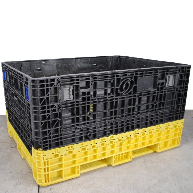 Refurbished 70" x 48" x 34" Used Collapsible Bulk Container (2 Doors)