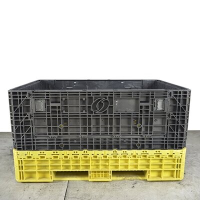 Refurbished 64" x 48" x 34" Used Collapsible Bulk Container (2 Doors)
