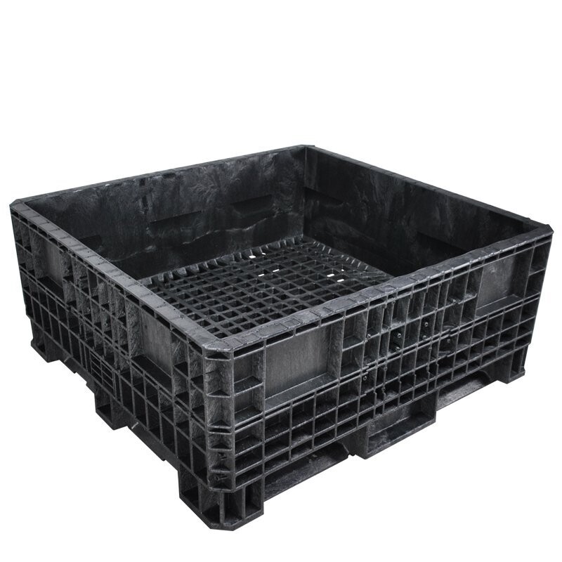 DuraGreen 45" x 48" x 21" Fixed Wall Container (Grid Floor)