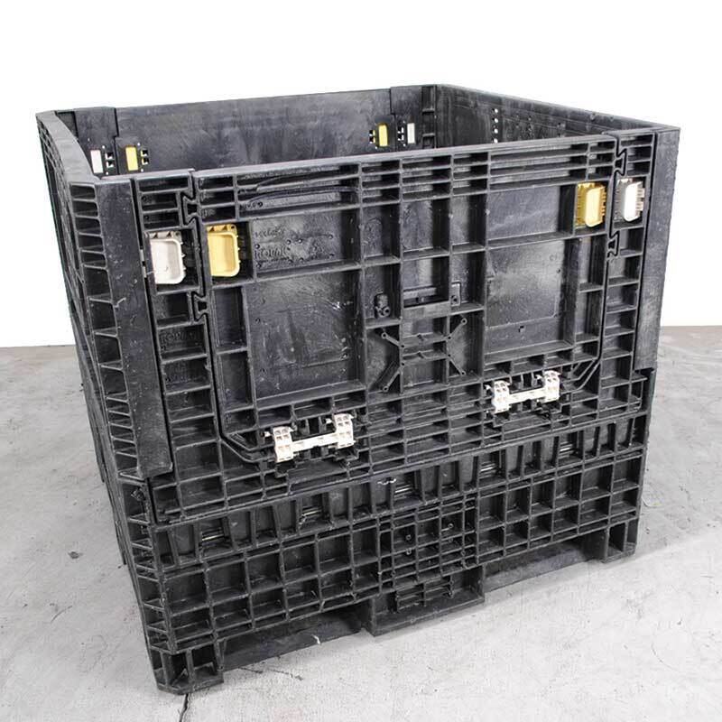 Refurbished 45" x 48" x 42" Used Collapsible Bulk Container (2 Doors)