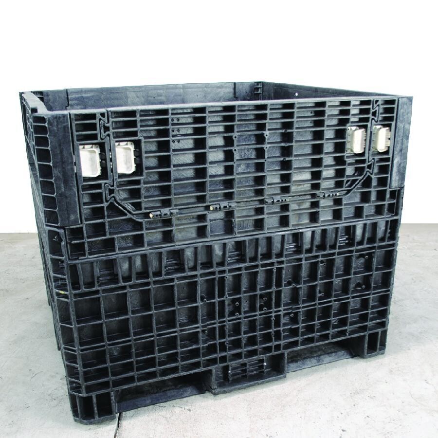 Refurbished 45" x 48" x 39" Used Collapsible Bulk Container (2 Doors)