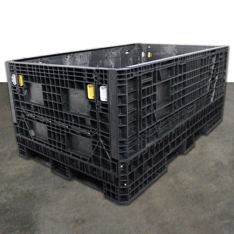Refurbished 78" x 48" x 34" Used Collapsible Bulk Container (2 Doors)