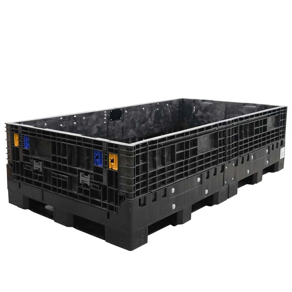 DuraGreen 90" x 48" x 25" Medium-Duty Extended-Length Collapsible Bulk Container (2 Doors)