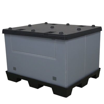 Contenedor caja-palet de plástico de 40" x 48" x 34" DuraGreen (1 puerta)