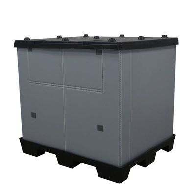 Contenedor caja-palet de plástico de 40" x 48" x 45" DuraGreen (1 puerta)