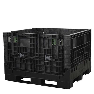 DuraGreen 45" x 48" x 34" Solid Floor Collapsible Bulk Container (2 Doors)