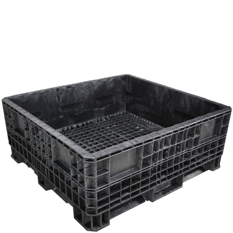 DuraGreen 45" x 48" x 24" Fixed Wall Bulk Container (Grid Floor)