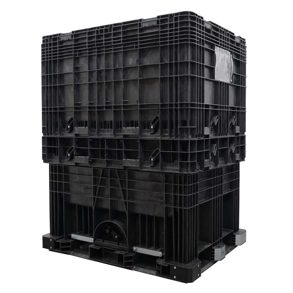 Buckhorn 57 Buckhorn 57" x 45" x 74" Hopper Bottom Pro Box Bulk Seed Container With Lid