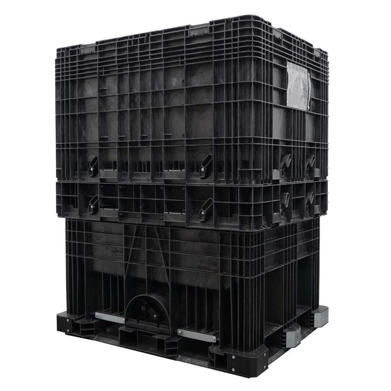 Buckhorn 57" x 45" x 74" Hopper Bottom Pro Box Bulk Seed Container With Lid