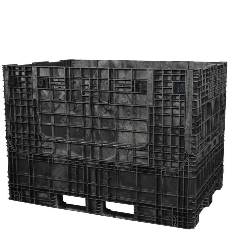 Buckhorn 70" x 48" x 50" Extended Length Collapsible Bulk Container (4 Doors)