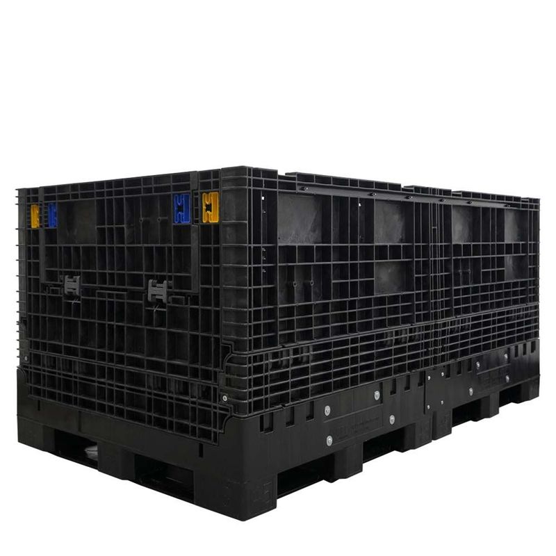 DuraGreen 90" x 48" x 41" Medium-Duty Extended-Length Collapsible Bulk Container (2 Doors)