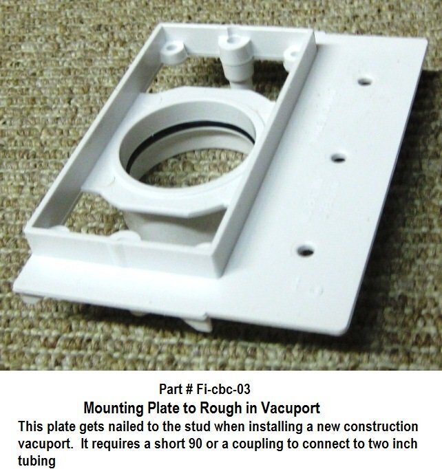 Mounting Plate to Rough in Vacuport