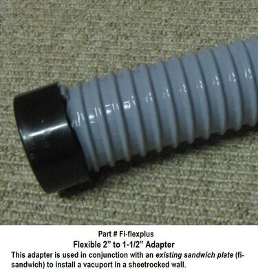 Flexible 2" to 1-1/2" Adapter