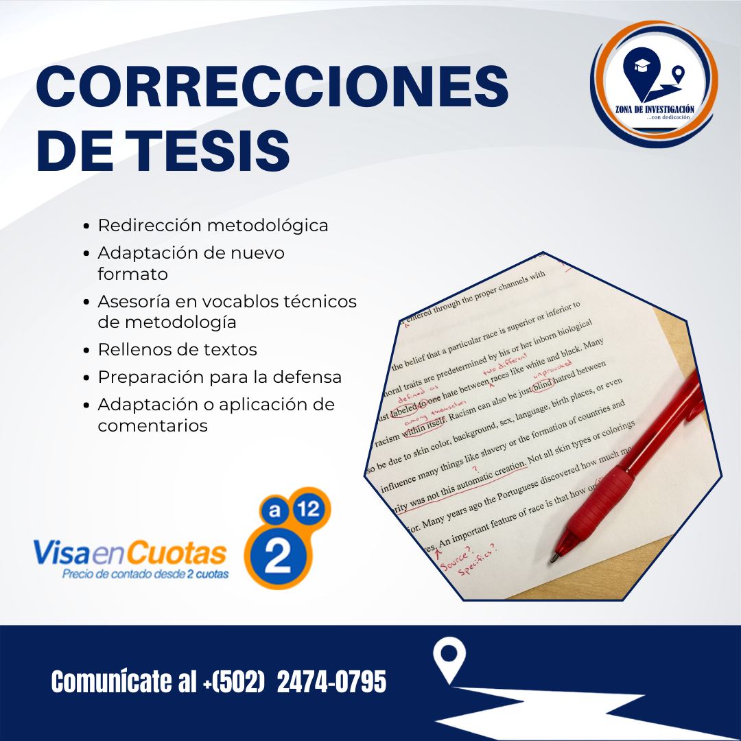 Correcciones de Tesis / Precios desde