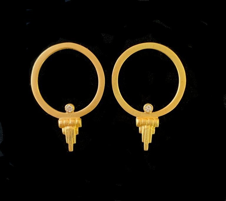 Quick Circle Earrings with Diamonds