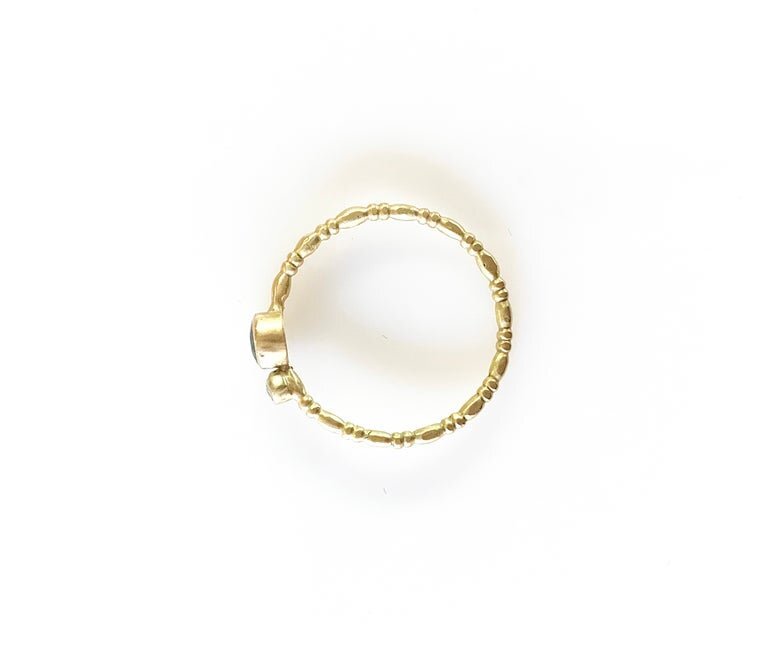 Stackable Ring - Tourmaline / Diamond