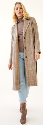 Miranda Long Plaid Coat