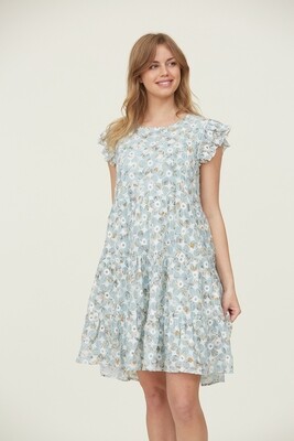 Kennedy Embroidered Floral Babydoll Dress