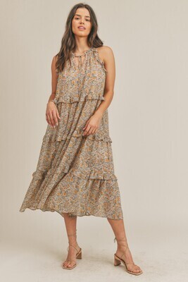 Virginia Floral Tiered Midi Dress Virginia Floral Tiered Midi Dress