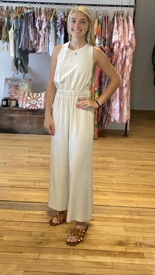 Sandy Criss Cross Linen Jumpsuit Sandy Criss Cross Linen Jumpsuit