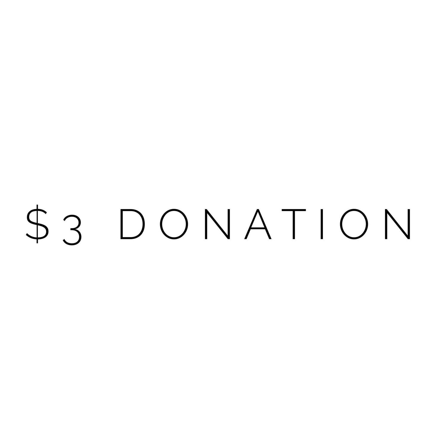 $3 Donation