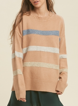 Meg Brushed Multicolor Striped Sweater