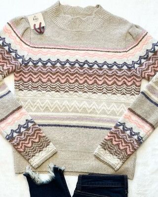 Celia Multi Color Fair Isle Sweater