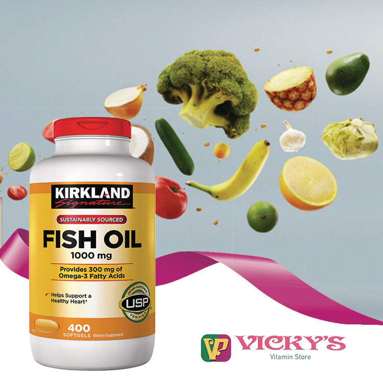Kirkland fish oil 1000mg w omega 3 400s