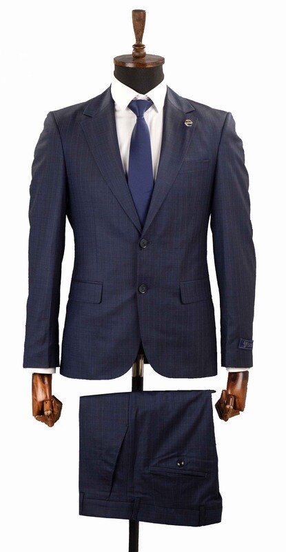 Men's Classic Slim Fit  Checked Suit