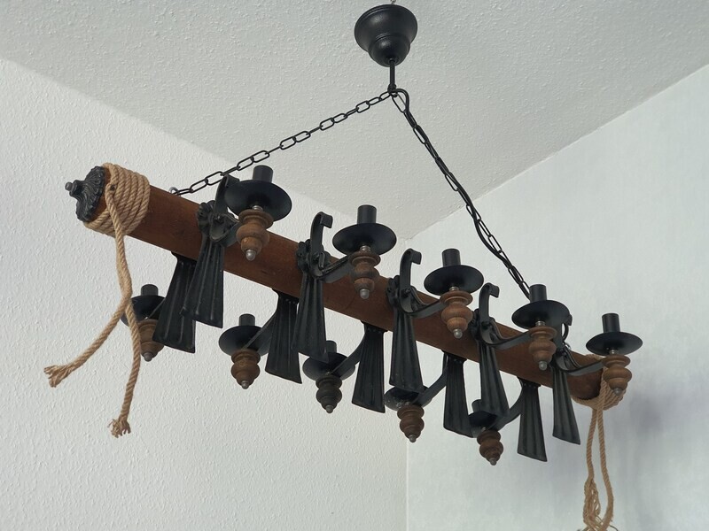 Vintage holz kronleuchter ,vintage deckenleuchte ,antik deckenlampe für lampe e14 , pendelleuchte für wohnzimmer schlafzimmer Restaurant bar hallen und Paläste (10 lampen holz kronleuchter)