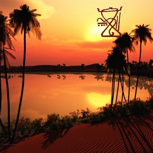 Солнечный Закат в Оазисе