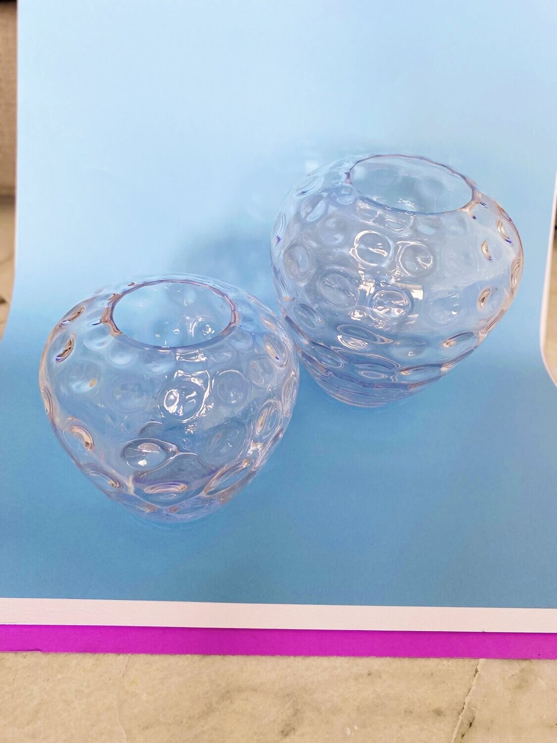 Bubble Glass Vase, Size: Medium